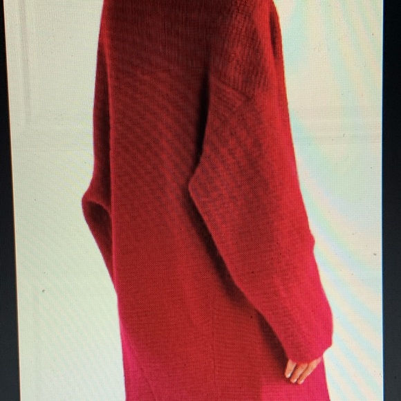 $1295 Haider Ackermann Red Cardigan Sweater Small - Picture 6 of 7